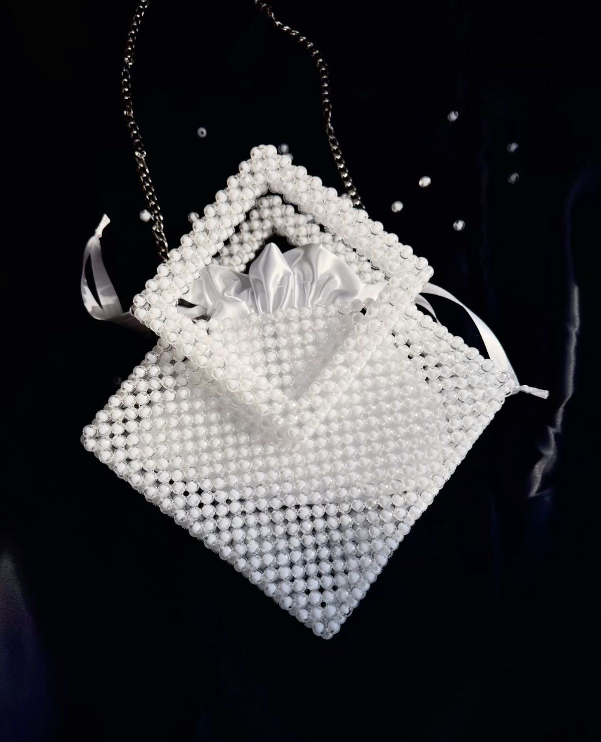 The Diamond Cut-Out Beaded Bag